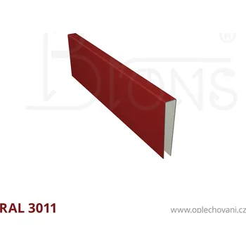 Střešní lemovaní U - profil rš 120 vínově červená