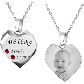 Přívěsek Přívěsek s řetízkem Srdce Diamond se Swarovski krystaly červený