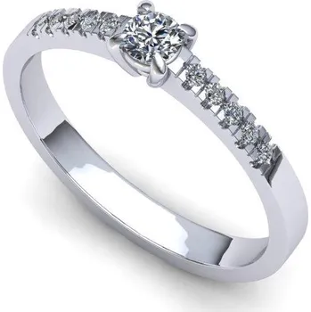 Prsten Zásnubní prsten s brilianty PZB180042 Materiál: Červené zlato 14kt, Velikost: 76