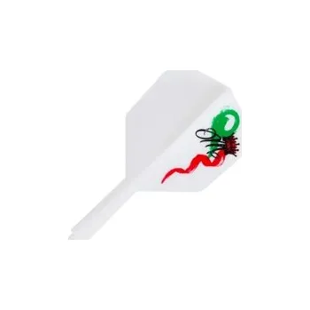 Příslušenství pro šipky CONDOR LETKY AXE RED CROWN - SMALL - SHORT - WHITE