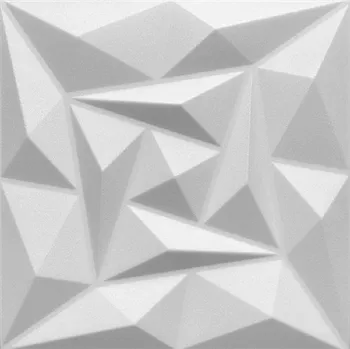 Obklad Obkladové panely 3D PVC Quarz bílý 50x50cm