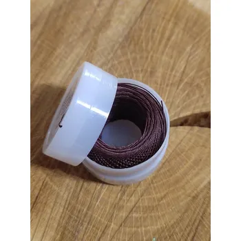 Nit Nitě lněné 50 m plastové pouzdro barva hnědá tmavá