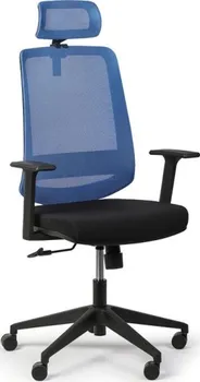 Rich kancelářská židle z látky a síťoviny s područkami a opěrkou hlavy