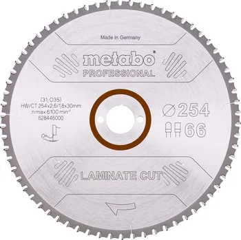 Pilový kotouč Pilový kotouč „laminate cut – professional“, 254x2,6/2,0x30 Z66 FZ/TZ 0° [628446000]