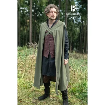 Karnevalový kostým Burgschneider Plášť Justus - olivově zelený, velikost S/M