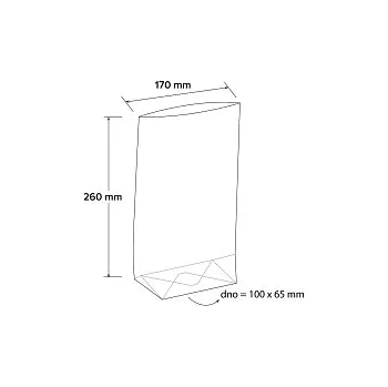 Sáček na potraviny Celofánové sáčky s křížovým dnem 170x260mm, 100 ks