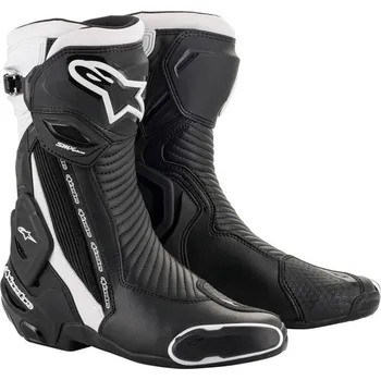 Moto obuv Boty SMX PLUS 2, ALPINESTARS (černá/bílá) 2025 37