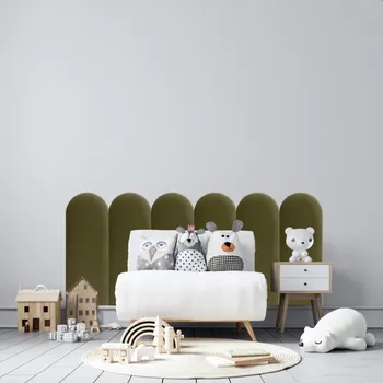 Obklad Čalouněný panel - Oblouk - 30x80cm Khaki