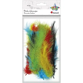 Peří, BAREVNÝ MIX, 11,8-15 cm, 20ks/bal.