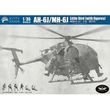 Plastikový model Kitty Hawk 1/35 AH-6J/MH-6J Little Bird (with figures)