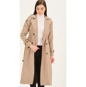 Dámský kabát Dewberry Dámský trenčkot krémový