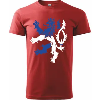 ON-DESIGN Tričko pánské/dětské s českým lvem Velikost: S, Barva: červená