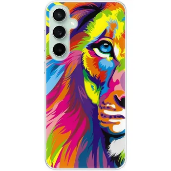 Pouzdro na mobilní telefon Odolné silikonové pouzdro iSaprio - Rainbow Lion - Samsung Galaxy S23 FE