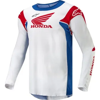 Moto bunda Dres RACER ICONIC HONDA kolekce, ALPINESTARS (bílá/modrá/červená/černá) 2026 S