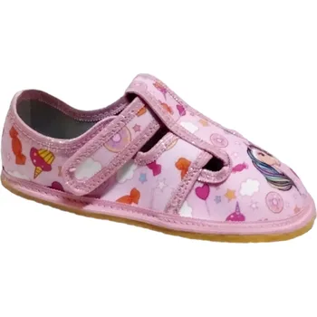 Dívčí bačkory Papuče KTR RAWEKS barefoot BARE 1 Jednorožec dívčí Velikost: 26