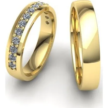 Prsten Snubní prsteny ze žlutého zlata SN19004 Materiál: Bílé zlato 14kt