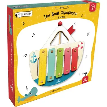 Hračka pro nejmenší Svoora - Dřevěný xylofón Moje první loď (5 tónů)