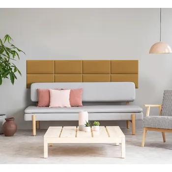 Obklad Čalouněný panel - Obdélník - 80x20cm Žlutá