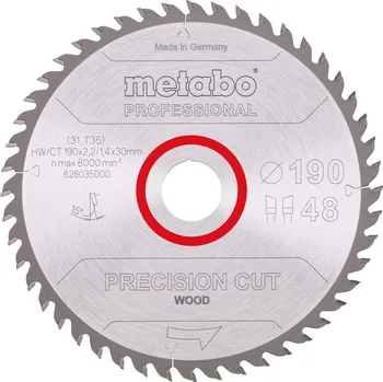 Pilový kotouč Pilový kotouč "precision cut wood - professional", 190x2,2/1,4x30, Z48 WZ 15° [628035000]