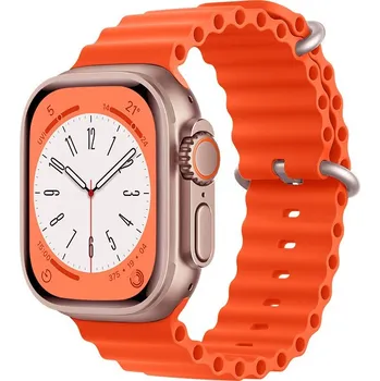 Řemínek na hodinky AW Oceánský tah na Apple Watch - Oranžová Šířka uchycení řemínku: 38/40/41/42mm, Barva: Oranžová IR-OCT17