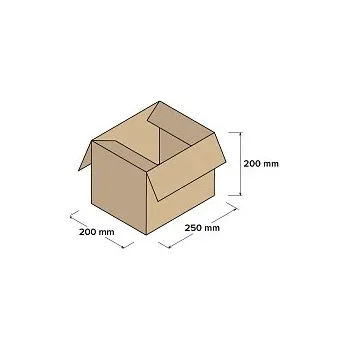 Úložný box Kartonové krabice 3VVL 250x200x200mm, 25 ks