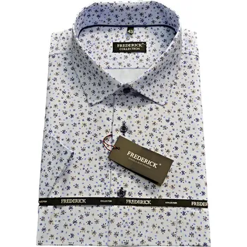 Pánská košile Pánská košile s krátkým rukávem - střih REGULAR - vzor F698 - 40