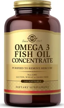 Přírodní produkt Solgar Omega 3 Fish Oil Concentrate 240 cps.