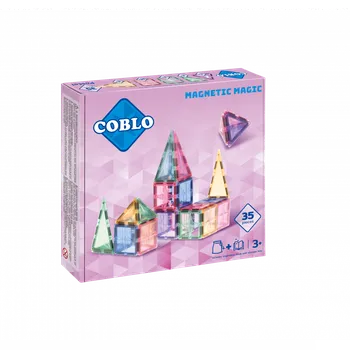 ostatní stavebnice COBLO - Magnetická stavebnice 35 dílů - Pastel