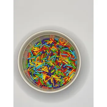 Jedlá dekorace na dort Duhové tyčinky Vegan,Halal, Gluten Free Hmotnost: 55g