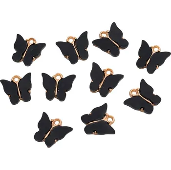 Ozdoba do vlasů Motýlci 10ks černá