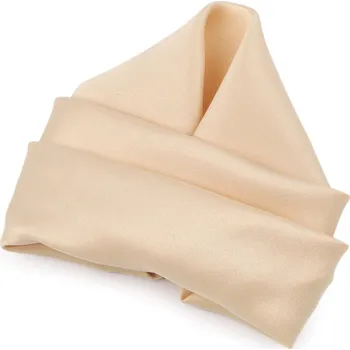 Látkový kapesník Kapesníček do saka saténový 870589/2 krémový, jemně lesklý