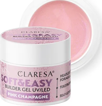 CLARESA Soft & Easy stavební gel na nehty Pink Champagne 12 g