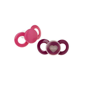 dudlíky Dentistar Day & Night Soother, denní a noční dudlík, 6-14 měsíců, růžový