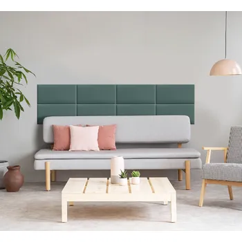 Obklad Čalouněný panel - Obdélník - 60x20cm Azurově modrá