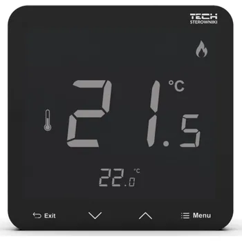 Zabezpečovací technika TECH STEROWNIKI Bezdrátový bateriový pokojový ovladač černý R-8PB PLUS Tech Controls