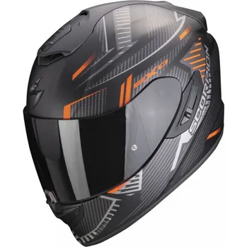 Helma na motorku Moto přilba SCORPION EXO-1400 EVO AIR SHELL matná černo/oranžová M