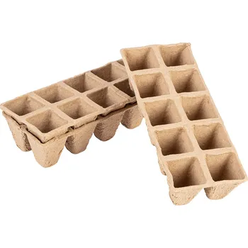 Substrát VERTO Rašelinové sadbovače – biologicky rozložitelné (10 ks, 2x5 otvorů, 22x8,5x5,5 cm)