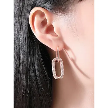 Náušnice ORNAMENTI Náušnice Double Circles rose