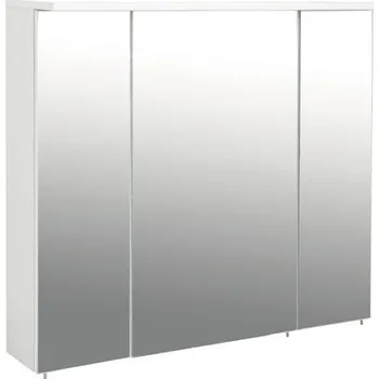 Koupelnový nábytek Zrcadlová skříňka s osvětlením Möbelpartner Profil 80,5 x 16 x 72,3 cm bílá