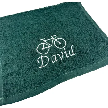 Ručník Ručník Cyklistické kolo s vlastním jménem nebo textem Barva: Hnědá, Velikost ručníku: 50x100cm