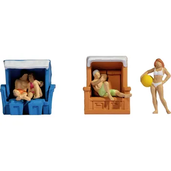 Modelová železnice NOCH H0 Na pláži natřená, stojící , sedící