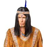 Pánská paruka - Indiánská s čelenkou