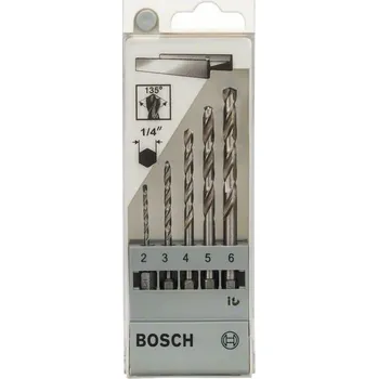 Vrták Sada spirálových vrtáků do kovu HSS-G, DIN 338 2–6&nbsp;mm, 5&nbsp;kusů [2608595517]