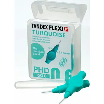 Zubní kartáček Tandex Tandex (6 ks) Zubní kartáčky Flexi X-micro Turquise (mořské)