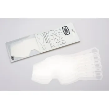 Motocyklové brýle Strhávací slídy plexi LAMINOVANÉ pro brýle RACECRAFT/ACCURI/STRATA, 100% (2X7 vrstev v balení, čiré)