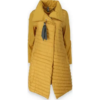 Kabátek bunda se stojáčkem Fly 2230 Itálie barva: žlutá okrová, velikost: XXL