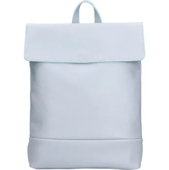 Městský batoh Dámský kožený batoh Italia Jenny - světle modrá