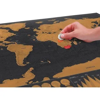 Stírací mapa světa - nástěnná mapa světa - mapa státní vlajky-193,Rozměr 58 x 83 cm