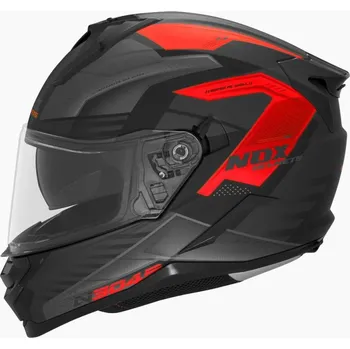 Helma na motorku Přilba N304S CARVER, NOX (černá matná,červená) 2025 S