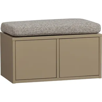 WOOOD Světle hnědá dřevěná lavice se sedákem Tina 80 x 44 cm